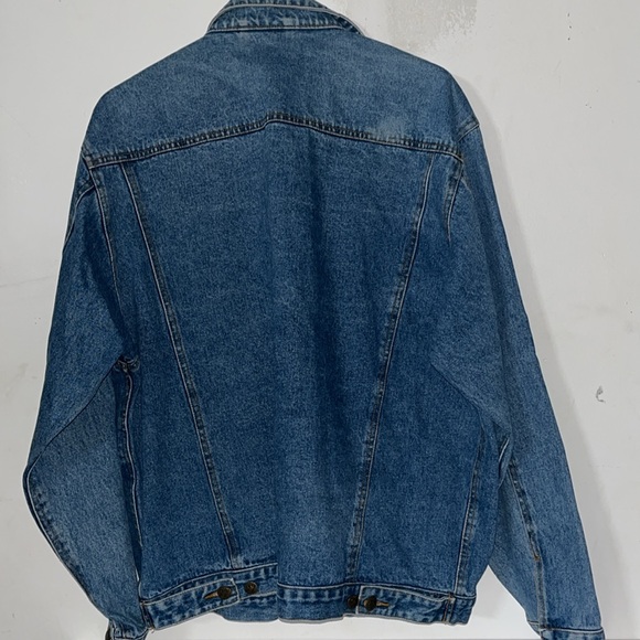 Vintage BIG DOGS Size Large Men's Embroidered Logo Denim Jean Jacket - Picture 4 of 6